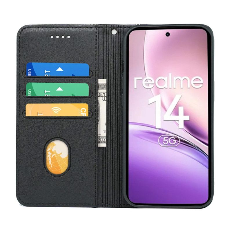 Nahkakotelo Realme 14 5g Irrotettava Hihna