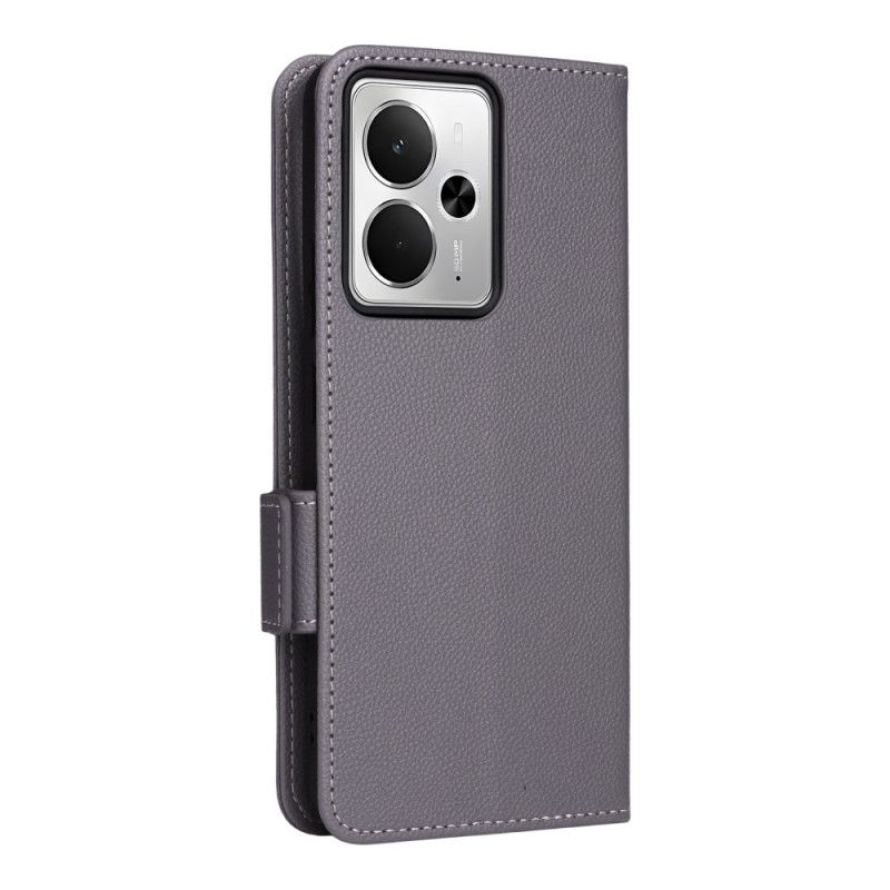 Nahkakotelo Realme 14 5g Litsikuvioinen Hihna