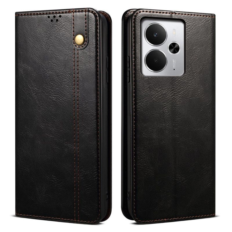 Nahkakotelo Realme 14 5g Puhelinkuoret Vahattu Jäljitelmä Nahka