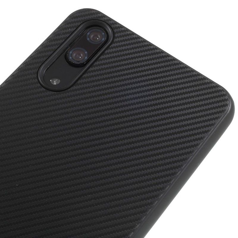 Kuori Huawei P20 Harmaa Musta Ipaky Hiilikuitu