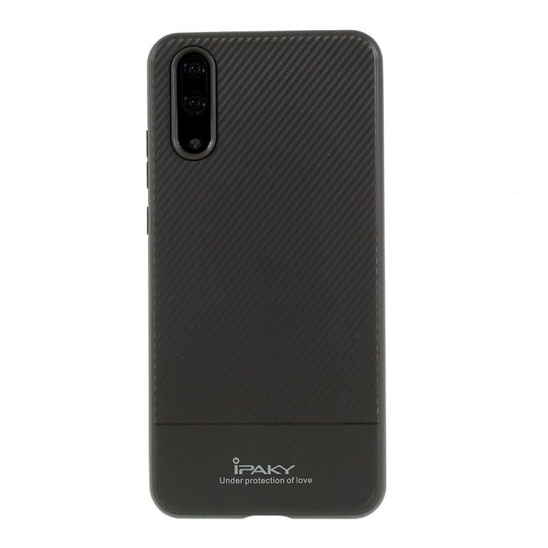 Kuori Huawei P20 Harmaa Musta Ipaky Hiilikuitu