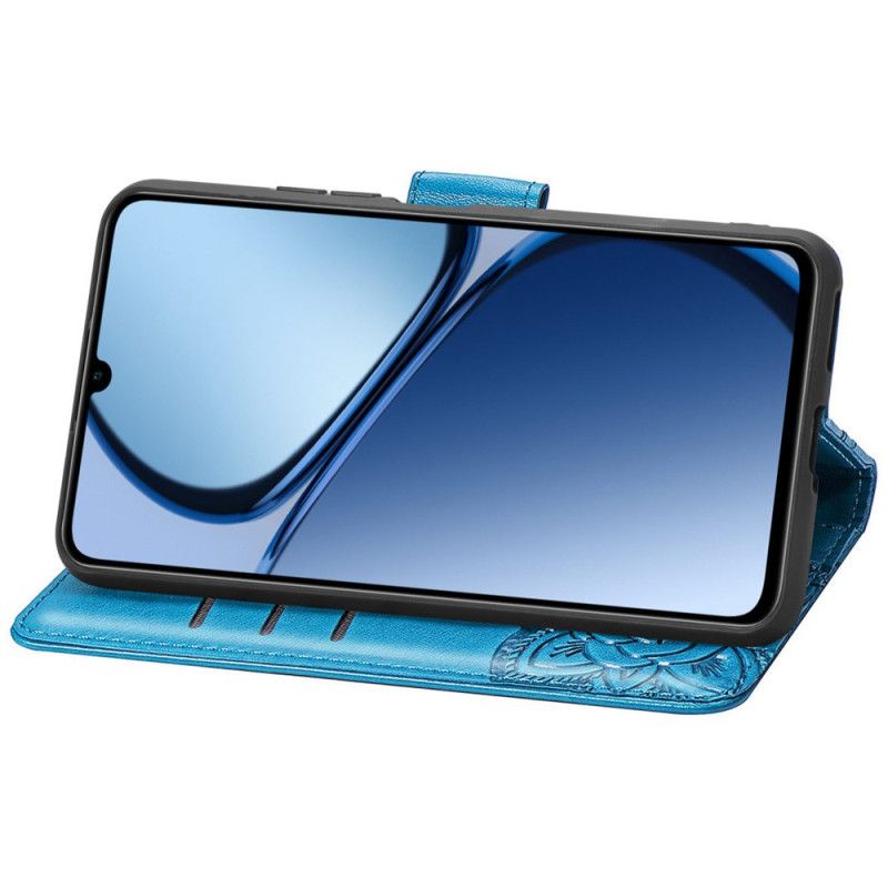 Nahkakotelo Realme Note 60x Barokkikuvioinen Perhonen