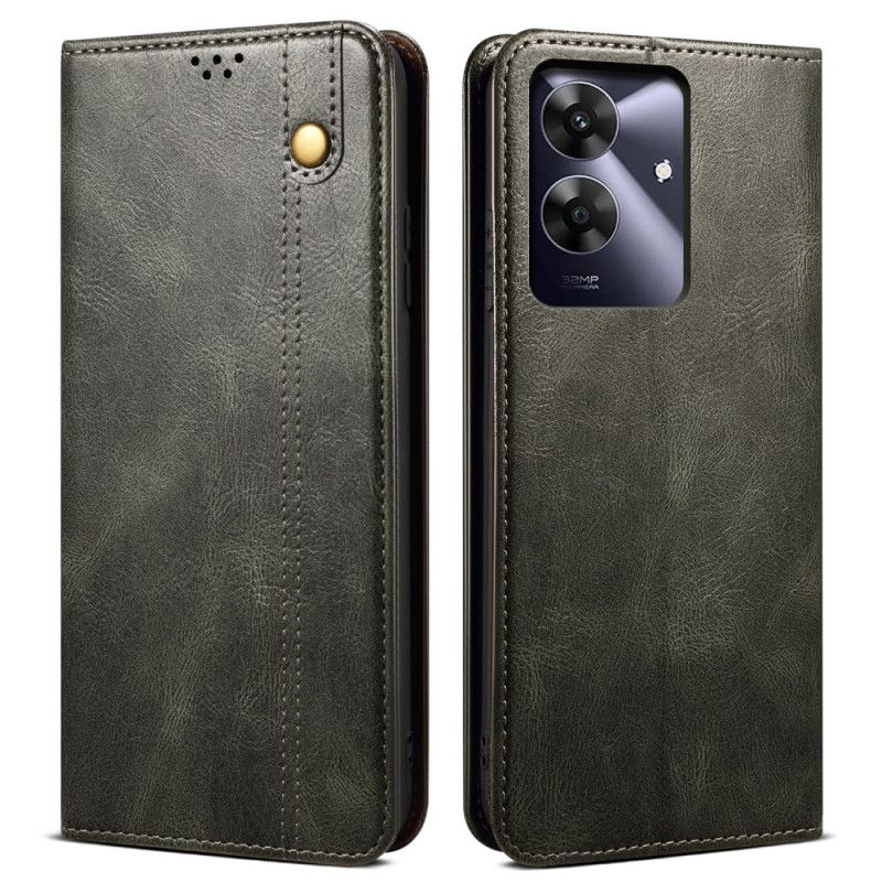 Nahkakotelo Realme Note 60x Vahattu Tekonahka