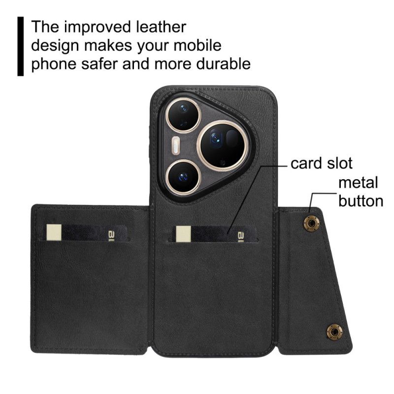 Kuori Huawei Pura 80 Ultra Nahkaefektikorttikotelo Suojakuori