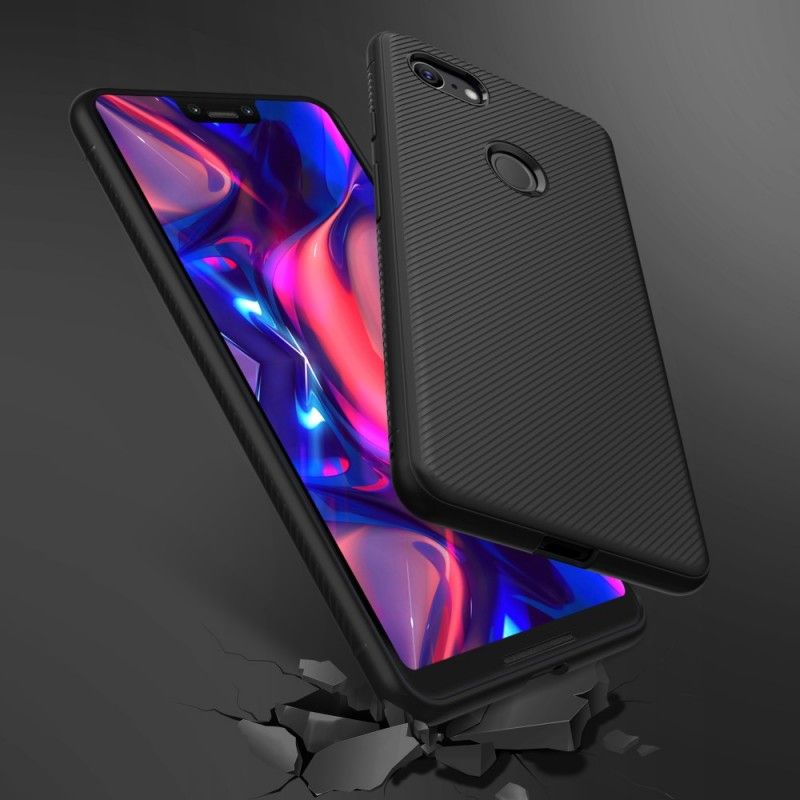 Kuori Google Pixel 3 Syaani Violetti Luistamaton Kudottu