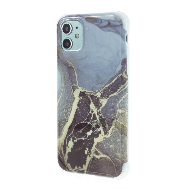 Case Kuoret iPhone 11 Oranssi Valkoinen Puhelinkuoret Taipuisa Silikonimarmori