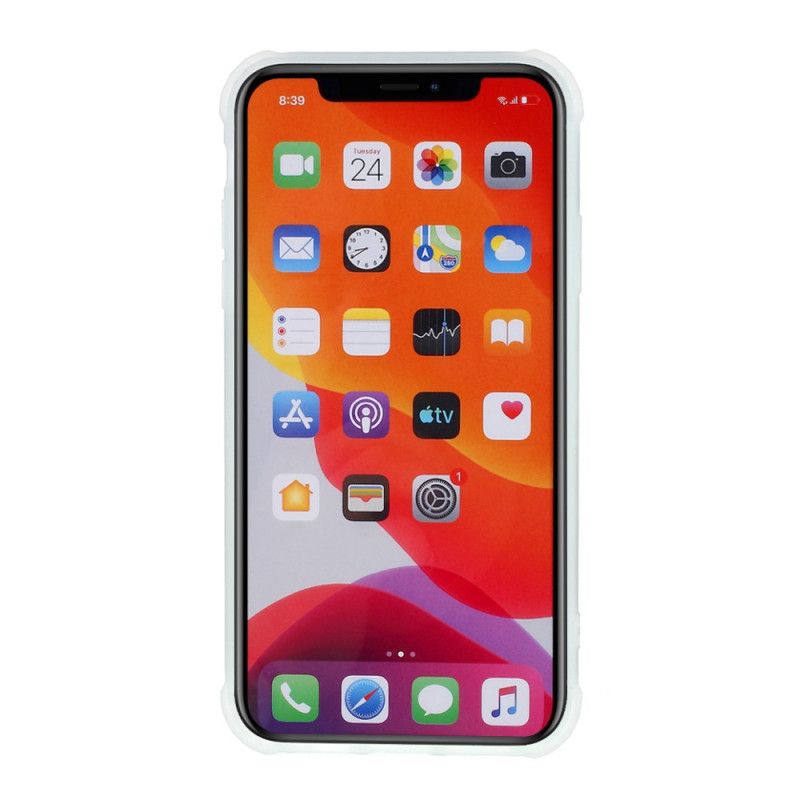Case Kuoret iPhone 11 Oranssi Valkoinen Puhelinkuoret Taipuisa Silikonimarmori
