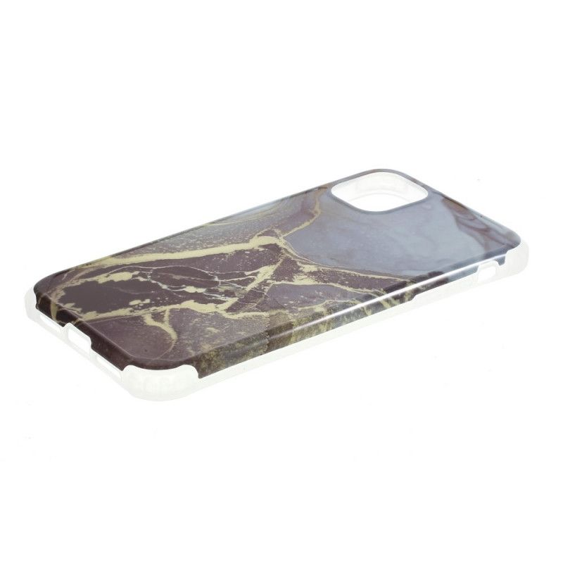 Case Kuoret iPhone 11 Oranssi Valkoinen Puhelinkuoret Taipuisa Silikonimarmori