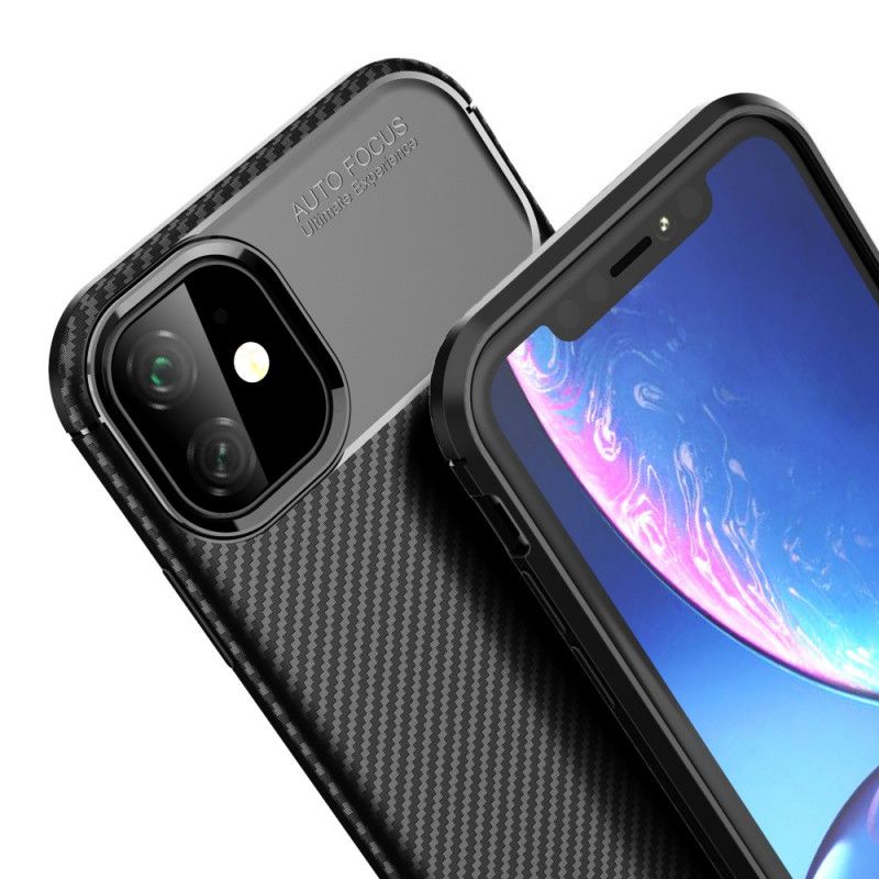 Case Kuoret iPhone 11 Tummansininen Musta Puhelinkuoret Joustava Hiilikuiturakenne