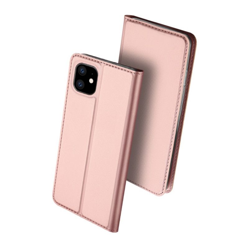 Flip Kotelot iPhone 11 Kulta Musta Skin Pro -Sarja Dux Ducis