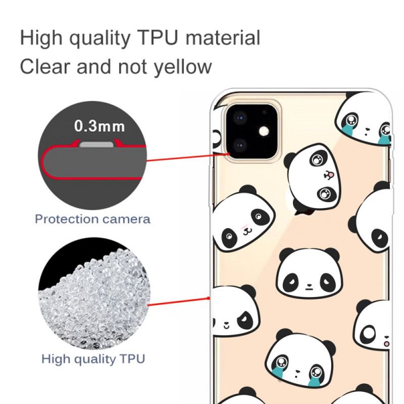 Kuori iPhone 11 Sentimentaaliset Pandat Suojakuori