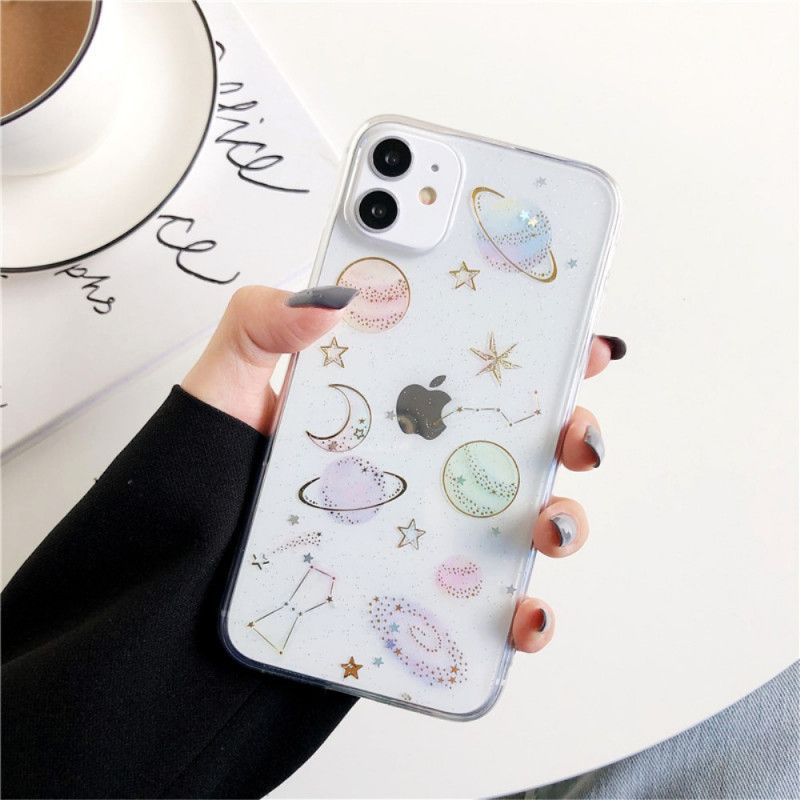 Kuori iPhone 11 Valkoinen Musta Planeetat