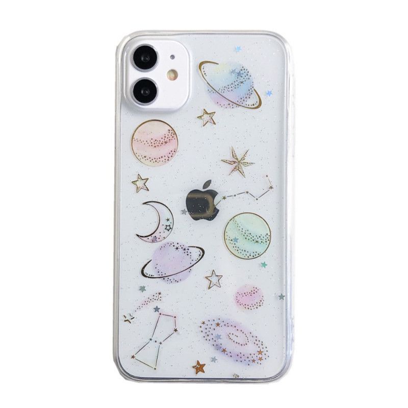 Kuori iPhone 11 Valkoinen Musta Planeetat