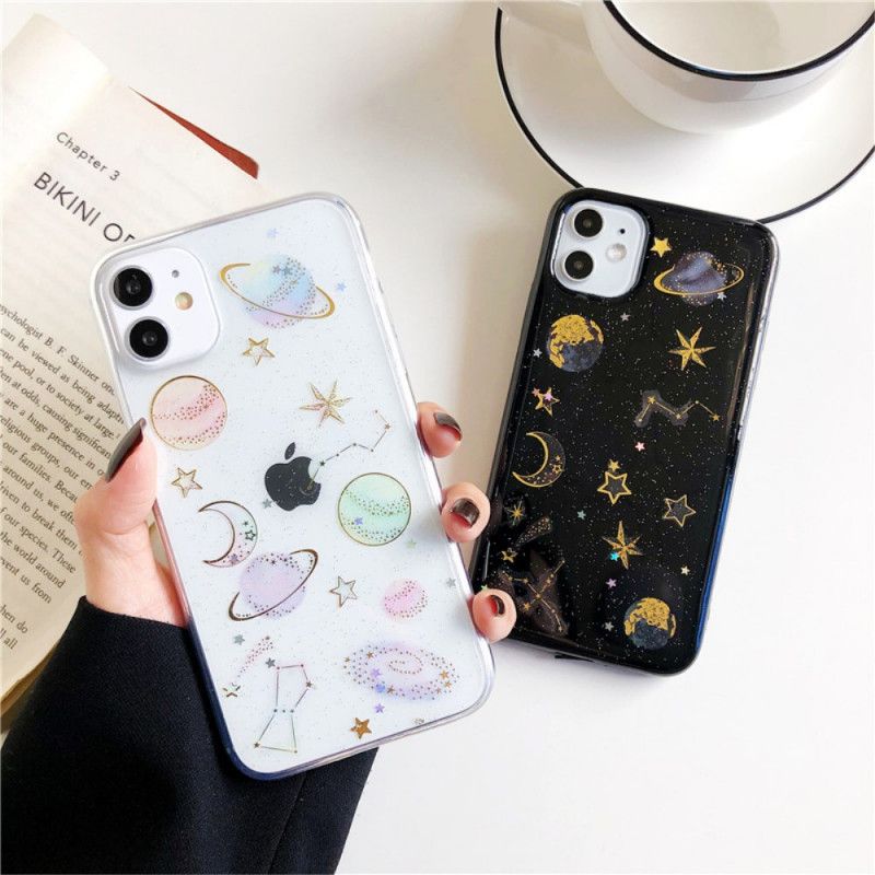 Kuori iPhone 11 Valkoinen Musta Planeetat