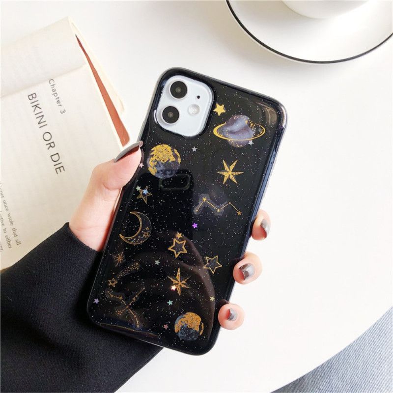 Kuori iPhone 11 Valkoinen Musta Planeetat