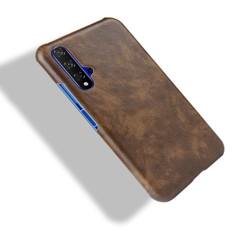 Kuori Honor 20 Musta Litsi Nahkaa Suojakuori