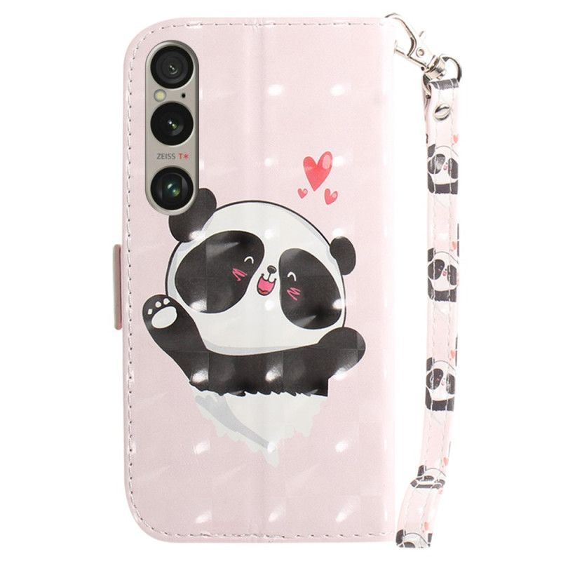 Kotelot Sony Xperia 1 Vi Puhelinkuoret Panda Love Hihnalla