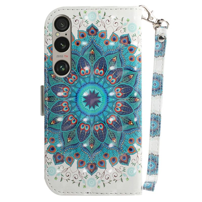 Kotelot Sony Xperia 1 Vi Vihreä Mandala Hihnalla