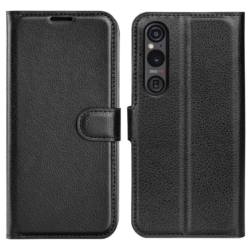Kuoret Sony Xperia 1 Vi Classic Litchi Faux Leather