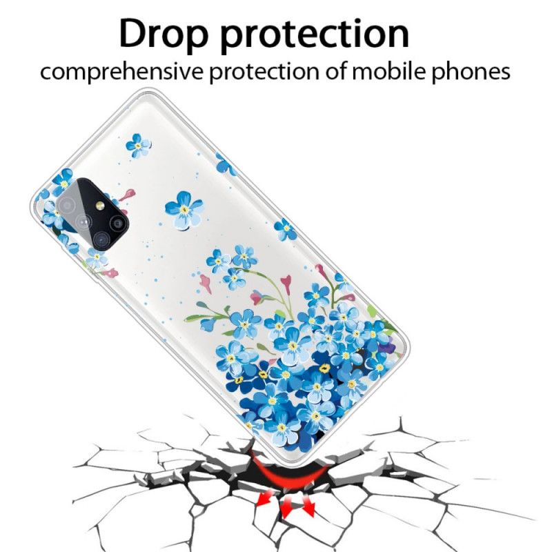 Case Kuoret Samsung Galaxy M51 Puhelinkuoret Sinisiä Kukkia