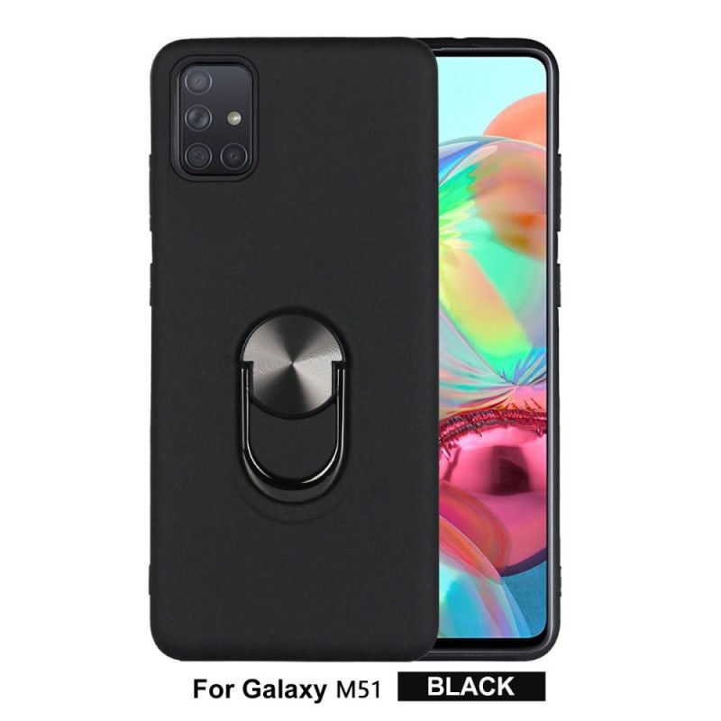Case Kuoret Samsung Galaxy M51 Punainen Musta Puhelinkuoret Irrotettava Tukirenkaalla