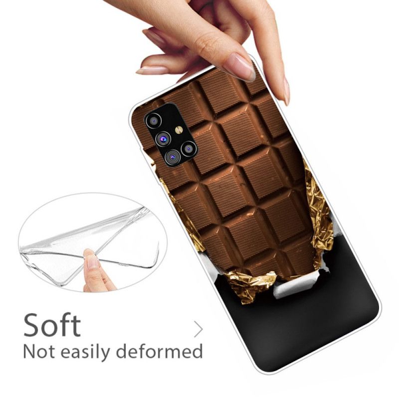 Kuori Samsung Galaxy M51 Tummanruskea Ruskea Taipuisa Suklaa