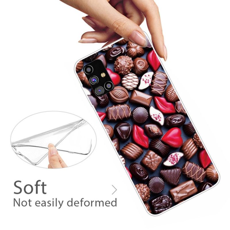 Kuori Samsung Galaxy M51 Tummanruskea Ruskea Taipuisa Suklaa