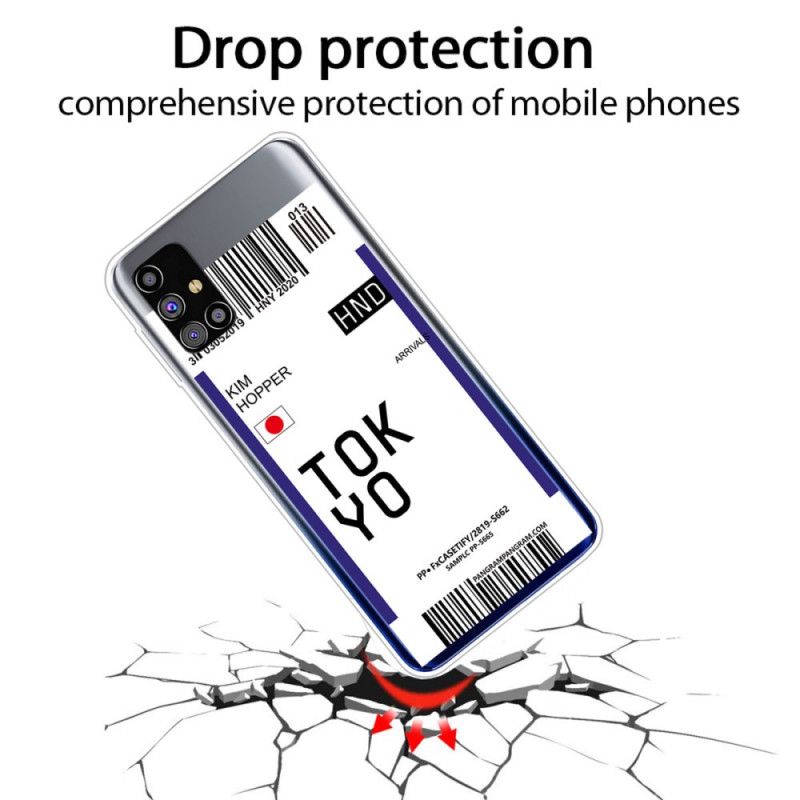 Kuori Samsung Galaxy M51 Tummansininen Musta Maihinnousukortti Tokio Suojakuori