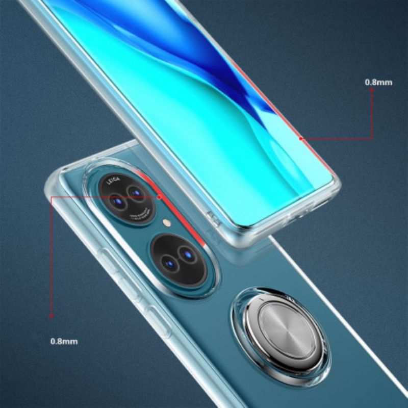 Kuori Huawei P50 Läpinäkyvä Yksinkertainen Metallirengas