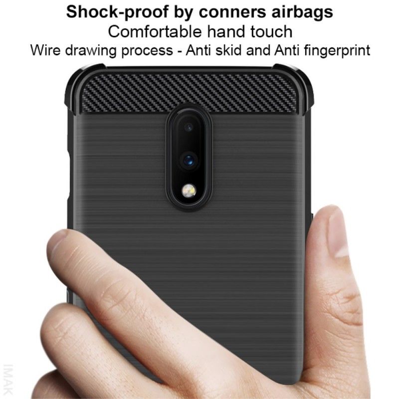Kuori OnePlus 7 Harjattu Imak-Hiilikuitu