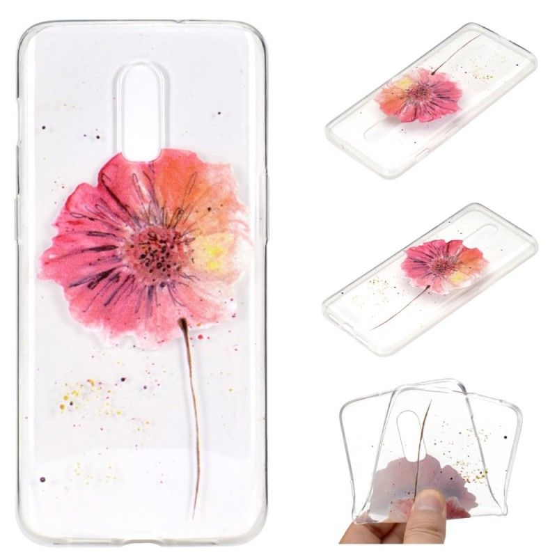 Kuori OnePlus 7 Läpinäkyvä Vesiväri Unikko