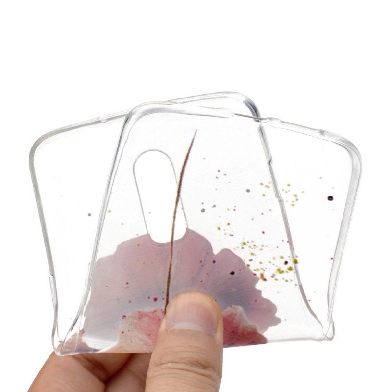 Kuori OnePlus 7 Läpinäkyvä Vesiväri Unikko