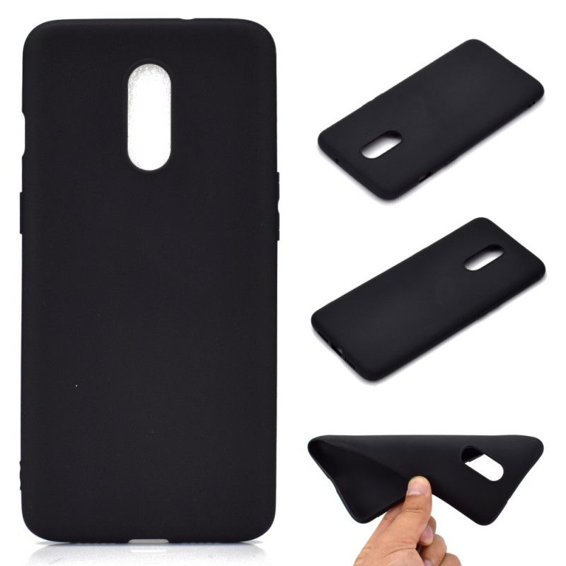 Kuori OnePlus 7 Valkoinen Musta Himmeä Silikoni
