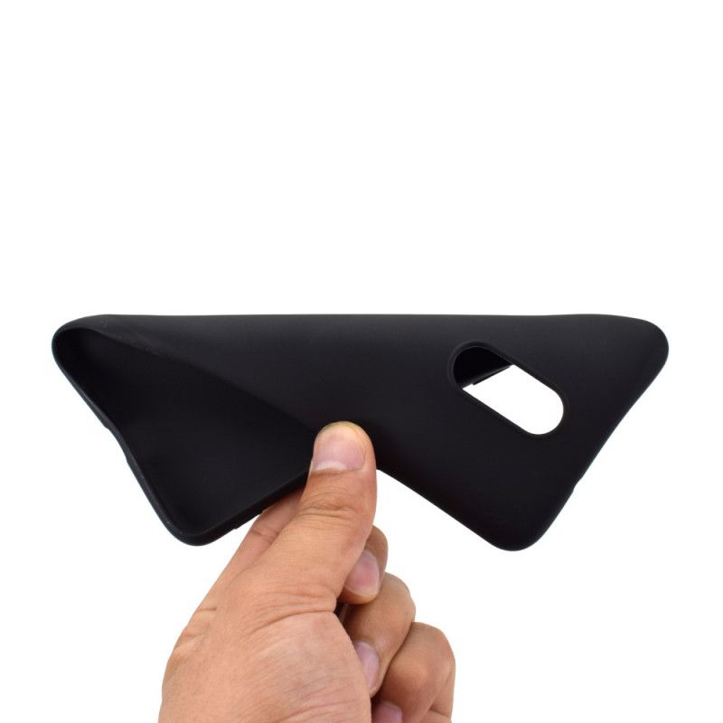 Kuori OnePlus 7 Valkoinen Musta Himmeä Silikoni