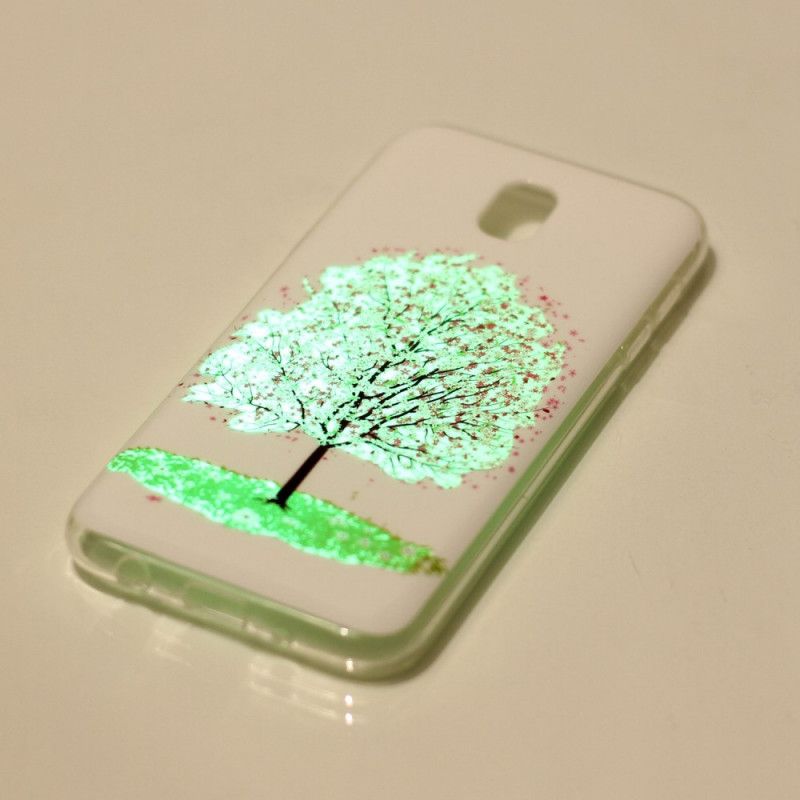 Kuori Samsung Galaxy J7 2017 Fluoresoiva Kukkiva Puu Suojakuori