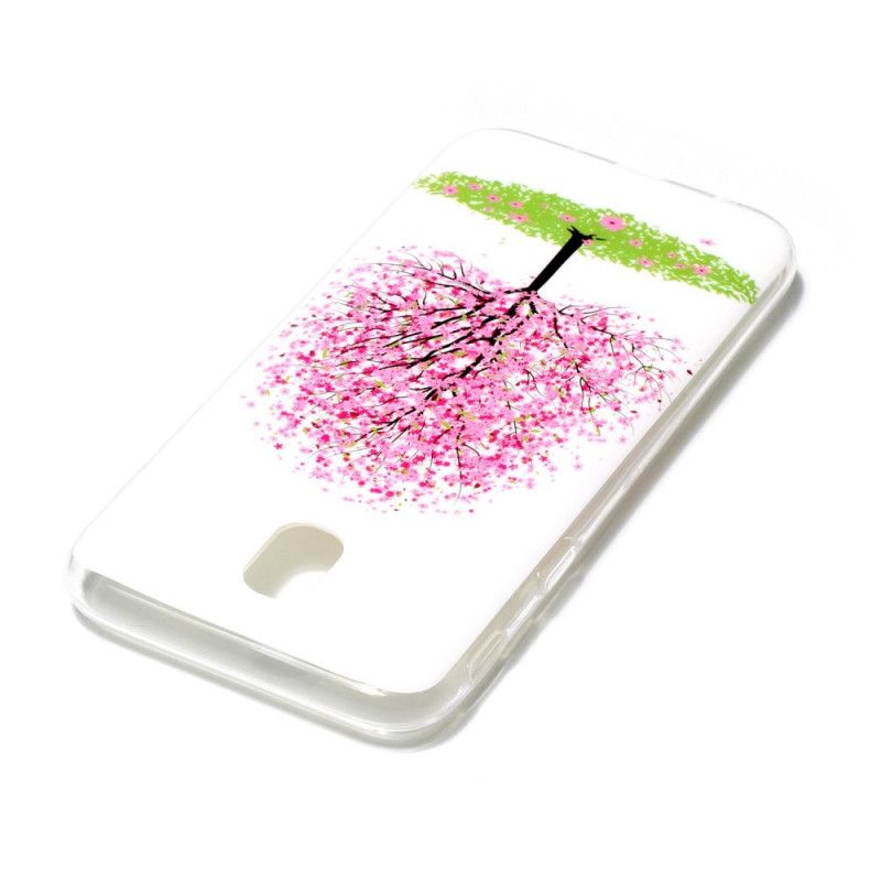 Kuori Samsung Galaxy J7 2017 Fluoresoiva Kukkiva Puu Suojakuori