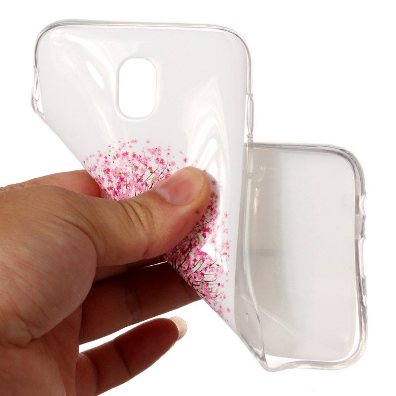 Kuori Samsung Galaxy J7 2017 Fluoresoiva Kukkiva Puu Suojakuori