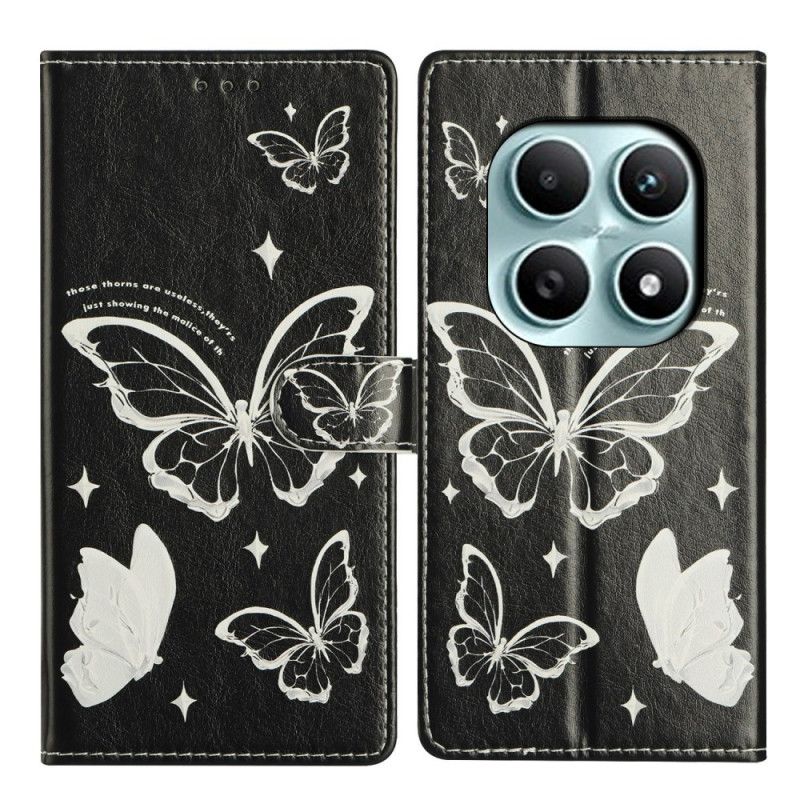 Kotelot Xiaomi Redmi Note 15 5g Mustavalkoisia Perhosia Suojakuori