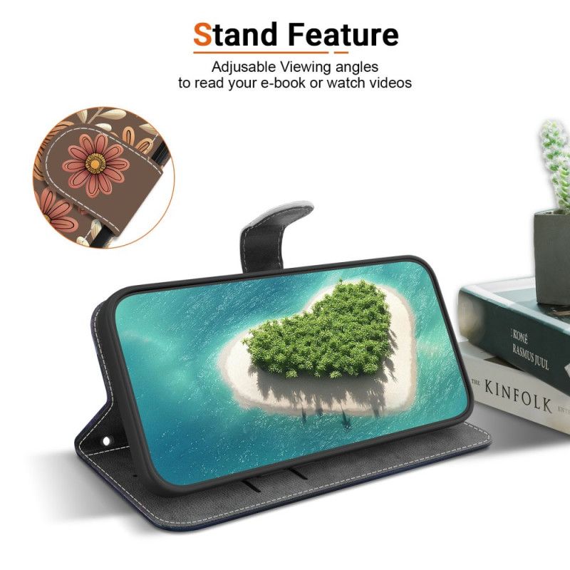 Kotelot Xiaomi Redmi Note 15 5g Ruskeat Kukat Suojakuori