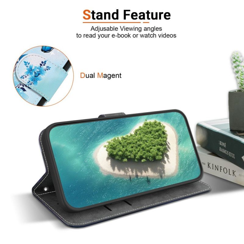 Kotelot Xiaomi Redmi Note 15 5g Siniset Perhoset