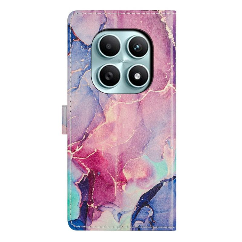 Nahkakotelo Xiaomi Redmi Note 15 5g Vaaleanpunainen Ja Vihreä Marmori