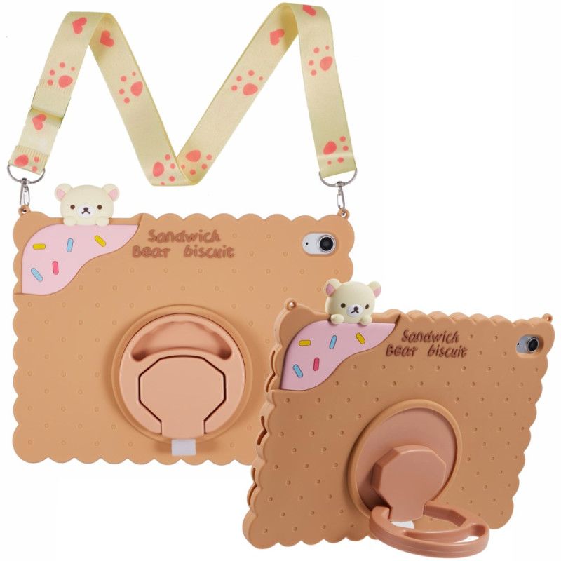 Case iPad (2025) Puhelinkuoret Keksikuvioinen Olkapääteline Hihna