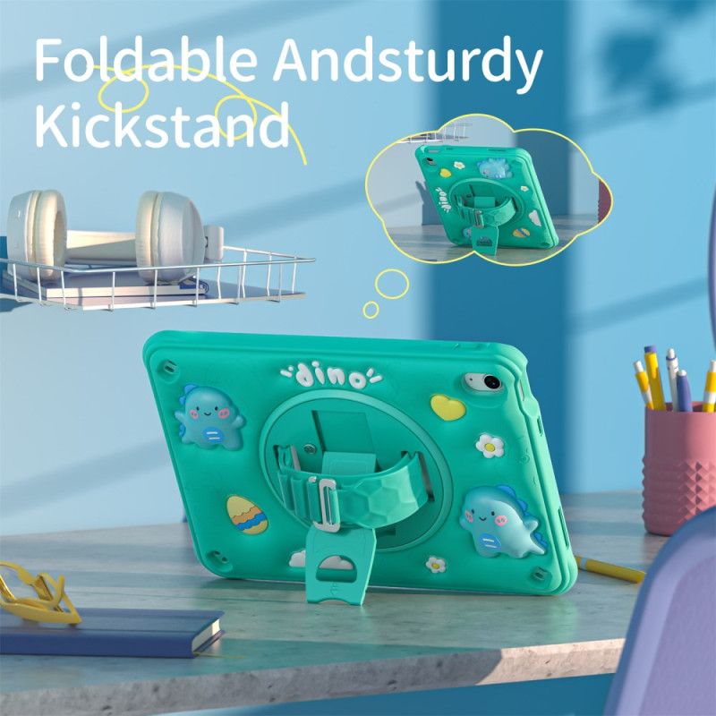 Case iPad (2025) Puhelinkuoret Lasten Dinosauruskahva Ja Jalusta