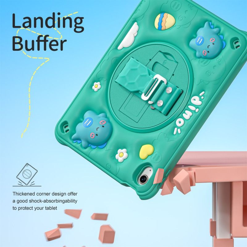 Case iPad (2025) Puhelinkuoret Lasten Dinosauruskahva Ja Jalusta