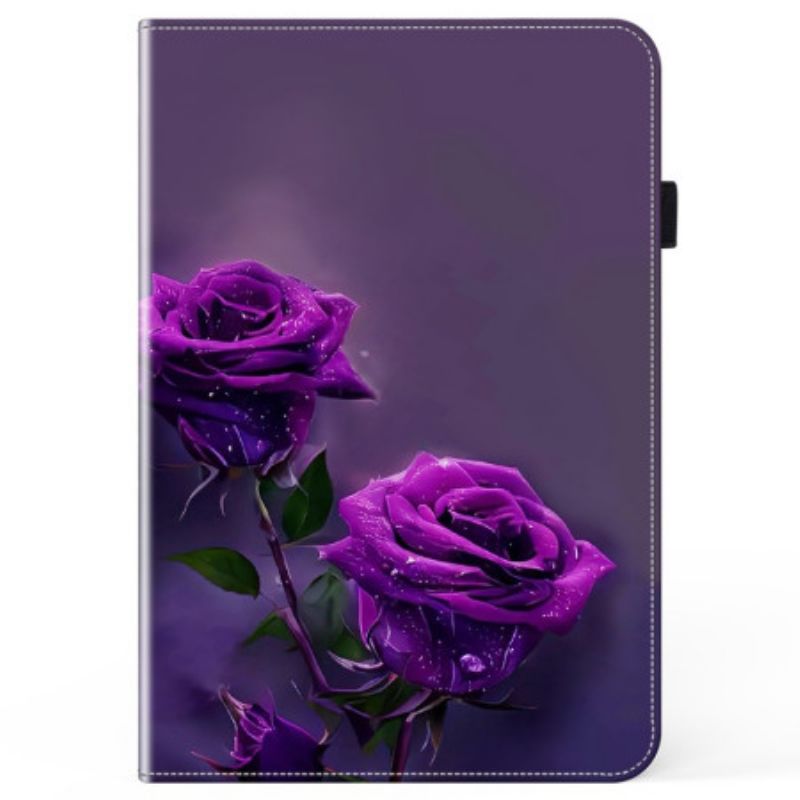 Kotelot iPad (2025) Violetit Ruusut