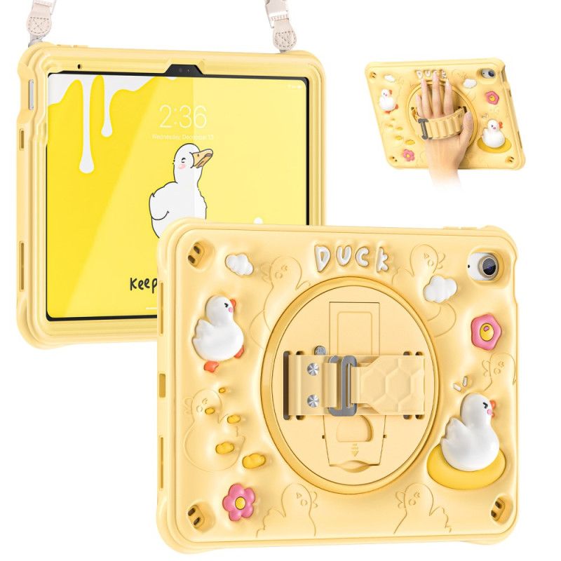 Kuori iPad (2025) Lasten Ankan Jalusta Ja Olkahihna Suojakuori