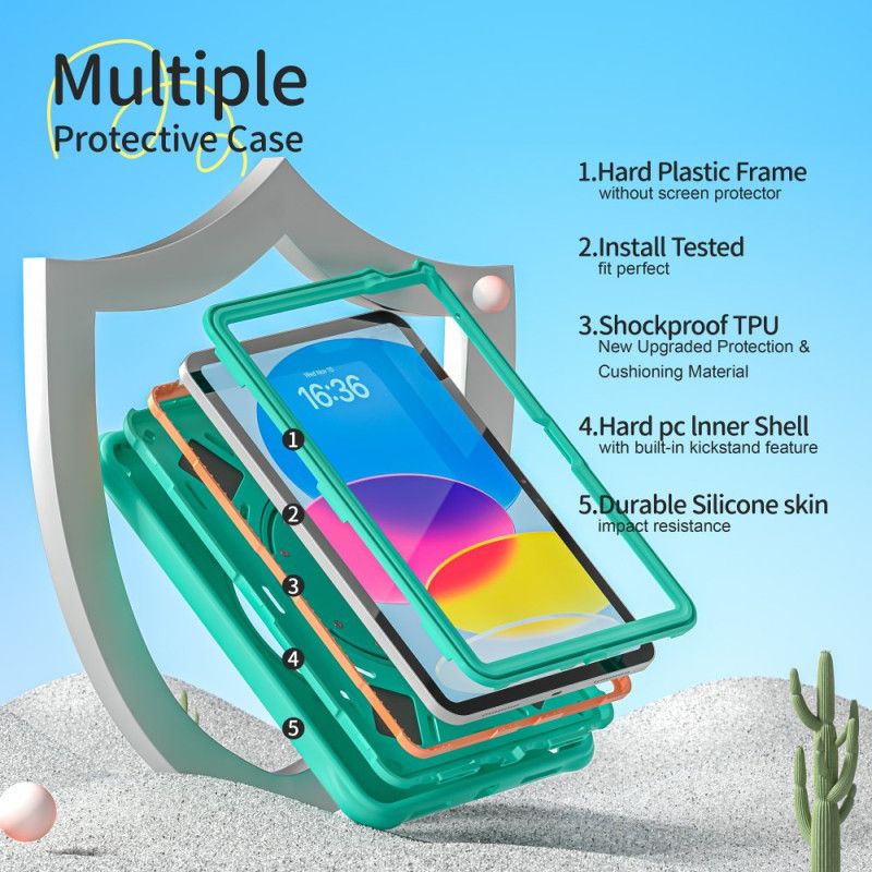 Puhelinkuoret iPad (2025) Lasten Dinosaurushihna Ja Tuki