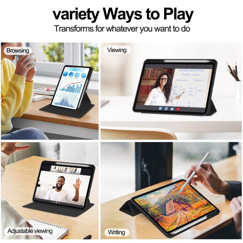 Kotelot Xiaomi Pad 7 / 7 Pro Nahkakuvioinen Ja Kääntyvä Jalusta