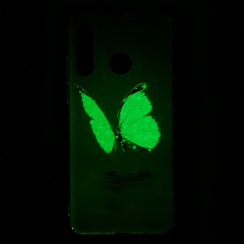 Kuori Huawei P30 Lite Fluoresoiva Sininen Perhonen Suojakuori