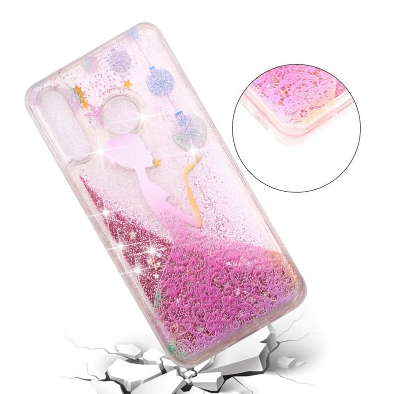 Kuori Huawei P30 Lite Läpinäkyvä Kimalteleva Mekko Suojakuori